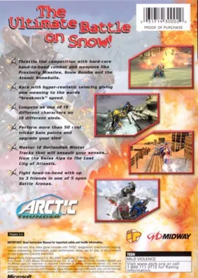 Arctic Thunder (USA) box cover back